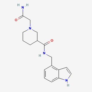 molecular formula C17H22N4O2 B3932983 1-(2-amino-2-oxoethyl)-N-(1H-indol-4-ylmethyl)piperidine-3-carboxamide 