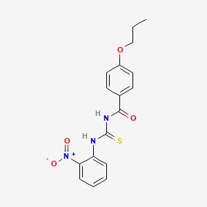 N-{[(2-nitrophenyl)amino]carbonothioyl}-4-propoxybenzamide