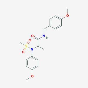 molecular formula C19H24N2O5S B3933036 N~1~-(4-methoxybenzyl)-N~2~-(4-methoxyphenyl)-N~2~-(methylsulfonyl)alaninamide 