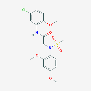 molecular formula C18H21ClN2O6S B3933053 N~1~-(5-chloro-2-methoxyphenyl)-N~2~-(2,4-dimethoxyphenyl)-N~2~-(methylsulfonyl)glycinamide 