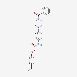 molecular formula C27H29N3O3 B3933073 N-[4-(4-benzoyl-1-piperazinyl)phenyl]-2-(4-ethylphenoxy)acetamide 