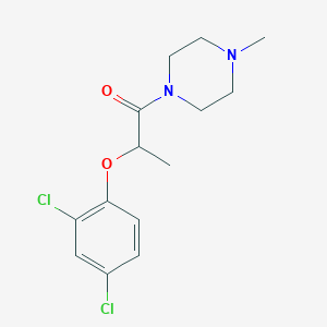 molecular formula C14H18Cl2N2O2 B3933085 1-[2-(2,4-dichlorophenoxy)propanoyl]-4-methylpiperazine 