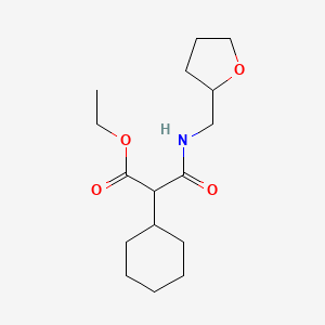 molecular formula C16H27NO4 B3933093 ethyl 2-cyclohexyl-3-oxo-3-[(tetrahydro-2-furanylmethyl)amino]propanoate 