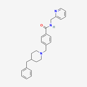 4-[(4-benzyl-1-piperidinyl)methyl]-N-(2-pyridinylmethyl)benzamide
