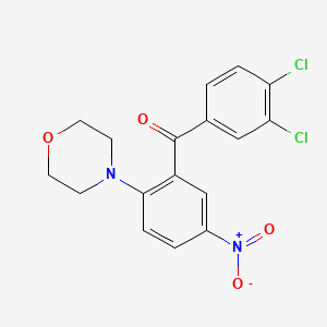 molecular formula C17H14Cl2N2O4 B3933125 (3,4-dichlorophenyl)[2-(4-morpholinyl)-5-nitrophenyl]methanone 