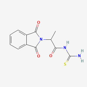 molecular formula C12H11N3O3S B3933137 N-(aminocarbonothioyl)-2-(1,3-dioxo-1,3-dihydro-2H-isoindol-2-yl)propanamide 
