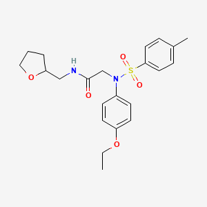 molecular formula C22H28N2O5S B3933158 N~2~-(4-ethoxyphenyl)-N~2~-[(4-methylphenyl)sulfonyl]-N~1~-(tetrahydro-2-furanylmethyl)glycinamide 