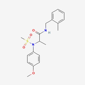 molecular formula C19H24N2O4S B3933192 N~2~-(4-methoxyphenyl)-N~1~-(2-methylbenzyl)-N~2~-(methylsulfonyl)alaninamide 