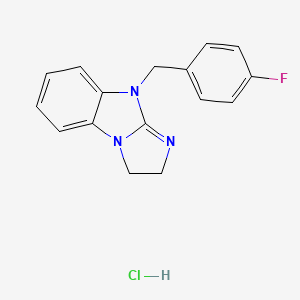 molecular formula C16H15ClFN3 B3933198 9-(4-fluorobenzyl)-2,9-dihydro-3H-imidazo[1,2-a]benzimidazole hydrochloride 