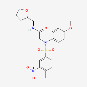molecular formula C21H25N3O7S B3933215 N~2~-(4-methoxyphenyl)-N~2~-[(4-methyl-3-nitrophenyl)sulfonyl]-N~1~-(tetrahydro-2-furanylmethyl)glycinamide 