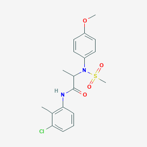 molecular formula C18H21ClN2O4S B3933226 N~1~-(3-chloro-2-methylphenyl)-N~2~-(4-methoxyphenyl)-N~2~-(methylsulfonyl)alaninamide 