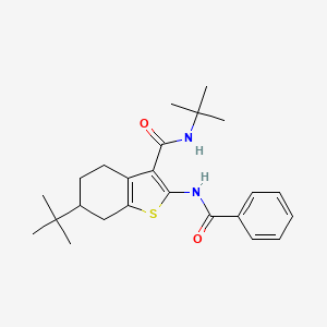 molecular formula C24H32N2O2S B3933245 2-(benzoylamino)-N,6-di-tert-butyl-4,5,6,7-tetrahydro-1-benzothiophene-3-carboxamide 