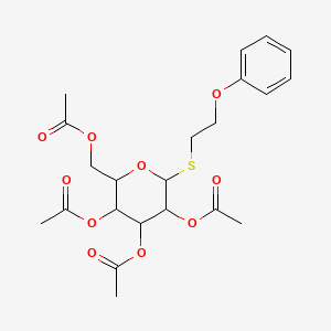 molecular formula C22H28O10S B3933252 2-phenoxyethyl 2,3,4,6-tetra-O-acetyl-1-thiohexopyranoside 