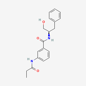 molecular formula C19H22N2O3 B3933308 N-[(1R)-1-benzyl-2-hydroxyethyl]-3-(propionylamino)benzamide 