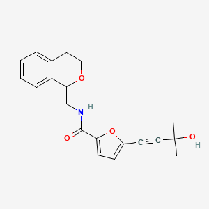 N-(3,4-dihydro-1H-isochromen-1-ylmethyl)-5-(3-hydroxy-3-methylbut-1-yn-1-yl)-2-furamide