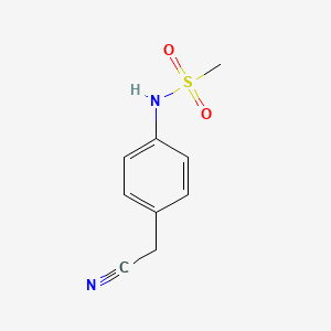 molecular formula C9H10N2O2S B3933373 N-[4-(cyanomethyl)phenyl]methanesulfonamide CAS No. 33893-37-7