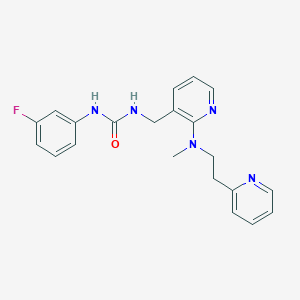 molecular formula C21H22FN5O B3933387 N-(3-fluorophenyl)-N'-[(2-{methyl[2-(2-pyridinyl)ethyl]amino}-3-pyridinyl)methyl]urea 