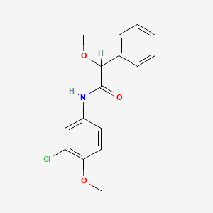 molecular formula C16H16ClNO3 B3933395 N-(3-chloro-4-methoxyphenyl)-2-methoxy-2-phenylacetamide 