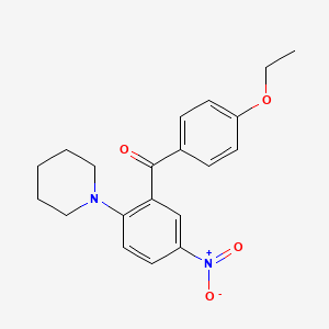 molecular formula C20H22N2O4 B3933417 (4-ethoxyphenyl)[5-nitro-2-(1-piperidinyl)phenyl]methanone 