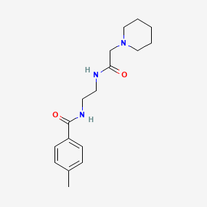 molecular formula C17H25N3O2 B3933434 4-methyl-N-{2-[(1-piperidinylacetyl)amino]ethyl}benzamide 
