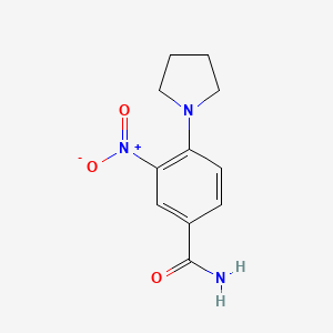molecular formula C11H13N3O3 B3933457 3-nitro-4-(1-pyrrolidinyl)benzamide 
