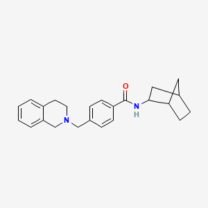 molecular formula C24H28N2O B3933484 N-bicyclo[2.2.1]hept-2-yl-4-(3,4-dihydro-2(1H)-isoquinolinylmethyl)benzamide 