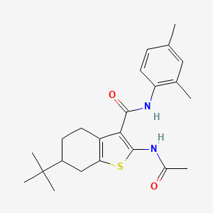 molecular formula C23H30N2O2S B3933501 2-(acetylamino)-6-tert-butyl-N-(2,4-dimethylphenyl)-4,5,6,7-tetrahydro-1-benzothiophene-3-carboxamide 