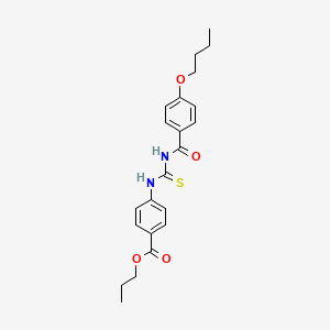 molecular formula C22H26N2O4S B3933522 propyl 4-({[(4-butoxybenzoyl)amino]carbonothioyl}amino)benzoate 