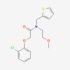 molecular formula C16H18ClNO3S B3933541 2-(2-chlorophenoxy)-N-(2-methoxyethyl)-N-(2-thienylmethyl)acetamide 