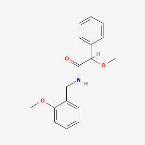 molecular formula C17H19NO3 B3933548 2-methoxy-N-(2-methoxybenzyl)-2-phenylacetamide 