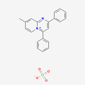 molecular formula C21H17ClN2O4 B3933560 8-methyl-2,4-diphenylpyrido[1,2-a]pyrimidin-5-ium perchlorate 