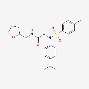 molecular formula C23H30N2O4S B3933638 N~2~-(4-isopropylphenyl)-N~2~-[(4-methylphenyl)sulfonyl]-N~1~-(tetrahydro-2-furanylmethyl)glycinamide CAS No. 6445-01-8