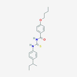 molecular formula C22H28N2O2S B3933651 4-butoxy-N-{[(4-sec-butylphenyl)amino]carbonothioyl}benzamide 