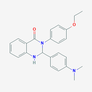 molecular formula C24H25N3O2 B393366 2-[4-(dimethylamino)phenyl]-3-(4-ethoxyphenyl)-2,3-dihydro-4(1H)-quinazolinone 