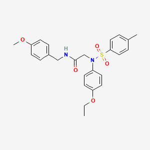 molecular formula C25H28N2O5S B3933669 N~2~-(4-ethoxyphenyl)-N~1~-(4-methoxybenzyl)-N~2~-[(4-methylphenyl)sulfonyl]glycinamide 
