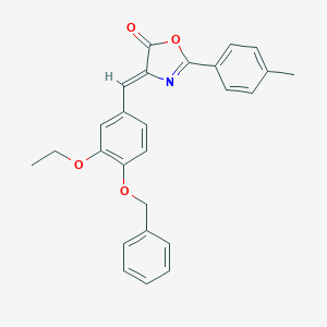 molecular formula C26H23NO4 B393370 4-[4-(benzyloxy)-3-ethoxybenzylidene]-2-(4-methylphenyl)-1,3-oxazol-5(4H)-one 