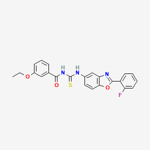 molecular formula C23H18FN3O3S B3933719 3-ethoxy-N-({[2-(2-fluorophenyl)-1,3-benzoxazol-5-yl]amino}carbonothioyl)benzamide 