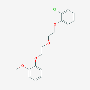molecular formula C17H19ClO4 B3933749 1-chloro-2-{2-[2-(2-methoxyphenoxy)ethoxy]ethoxy}benzene 