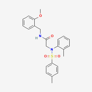 molecular formula C24H26N2O4S B3933793 N~1~-(2-methoxybenzyl)-N~2~-(2-methylphenyl)-N~2~-[(4-methylphenyl)sulfonyl]glycinamide 
