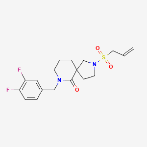 2-(allylsulfonyl)-7-(3,4-difluorobenzyl)-2,7-diazaspiro[4.5]decan-6-one
