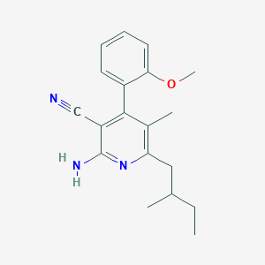 molecular formula C19H23N3O B3933815 2-amino-4-(2-methoxyphenyl)-5-methyl-6-(2-methylbutyl)nicotinonitrile 