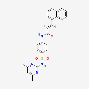 molecular formula C25H22N4O3S B3933816 N-(4-{[(4,6-dimethyl-2-pyrimidinyl)amino]sulfonyl}phenyl)-3-(1-naphthyl)acrylamide 