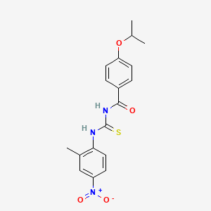 molecular formula C18H19N3O4S B3933817 4-isopropoxy-N-{[(2-methyl-4-nitrophenyl)amino]carbonothioyl}benzamide 