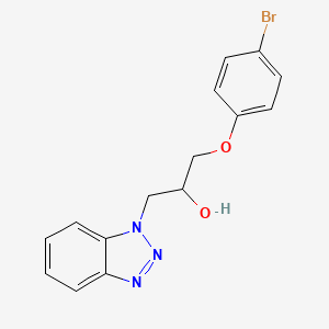 molecular formula C15H14BrN3O2 B3933837 1-(1H-1,2,3-benzotriazol-1-yl)-3-(4-bromophenoxy)-2-propanol 