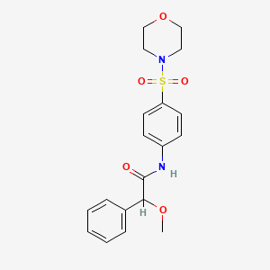 2-methoxy-N-[4-(4-morpholinylsulfonyl)phenyl]-2-phenylacetamide