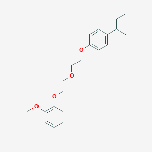 molecular formula C22H30O4 B3933882 1-{2-[2-(4-sec-butylphenoxy)ethoxy]ethoxy}-2-methoxy-4-methylbenzene 