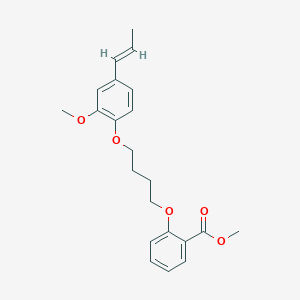 molecular formula C22H26O5 B3933898 methyl 2-{4-[2-methoxy-4-(1-propen-1-yl)phenoxy]butoxy}benzoate 