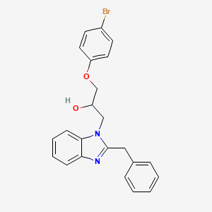 molecular formula C23H21BrN2O2 B3933944 1-(2-benzyl-1H-benzimidazol-1-yl)-3-(4-bromophenoxy)-2-propanol 