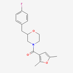 molecular formula C18H20FNO3 B3933996 4-(2,5-dimethyl-3-furoyl)-2-(4-fluorobenzyl)morpholine 