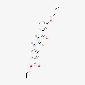 propyl 4-({[(3-butoxybenzoyl)amino]carbonothioyl}amino)benzoate